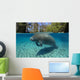 Florida Manatee Swimming Crystal Wall Decal Design 2