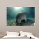 Florida Manatee Swimming Crystal Wall Decal Design 1