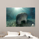 Florida Manatee Swimming Crystal Wall Decal Design 1
