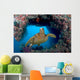 Green Sea Turtle Swims Wall Decal Design 3