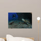 Diver Swims upon Green Wall Decal