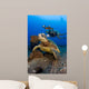 Diver Swimming with Green Wall Decal Design 2