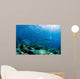 Diver Swimming with School Wall Decal