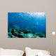 Diver Swimming with School Wall Decal