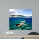 Couple Free Diving off Wall Decal
