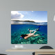 Couple Free Diving off Wall Decal