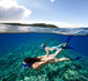 Couple Free Diving off Wall Decal