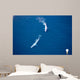 Aerial Two Blue Whales Wall Decal