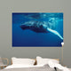 Humpback Whale Calf Silver Wall Decal