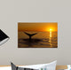 Northern Right Whale Sunset Wall Decal Design 2