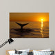 Northern Right Whale Sunset Wall Decal Design 2