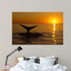 Northern Right Whale Sunset Wall Decal Design 2