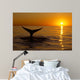 Northern Right Whale Sunset Wall Decal Design 2
