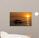 Northern Right Whale Sunset Wall Decal Design 1