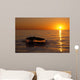 Northern Right Whale Sunset Wall Decal Design 1