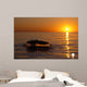 Northern Right Whale Sunset Wall Decal Design 1