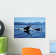 Killer Whales Breaching Icy Wall Decal