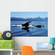 Killer Whales Breaching Icy Wall Decal
