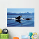 Killer Whales Breaching Icy Wall Decal