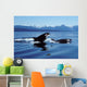 Killer Whales Breaching Icy Wall Decal