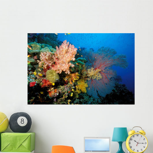 Tropical Coral Reef Fiji Wall Decal Design 4