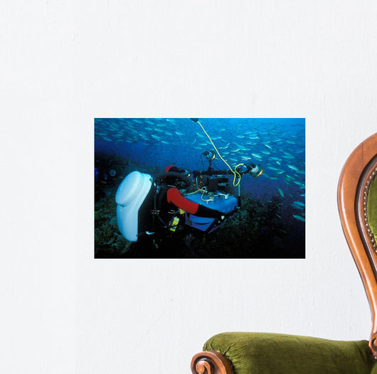 Cameraman Using Latest High-tech Wall Decal