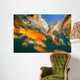 Koi Freshwater Carp Raised Wall Decal Design 4