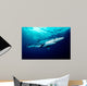 Blue Shark Swims near Wall Decal