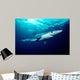 Blue Shark Swims near Wall Decal
