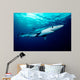 Blue Shark Swims near Wall Decal