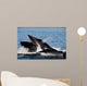 Humpback Whales Bubble-net Feeding Wall Decal Design 6