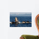 Humpback Whales Bubble-net Feeding Wall Decal Design 5