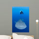 Snorkeler Diving with Whale Wall Decal