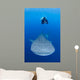 Snorkeler Diving with Whale Wall Decal
