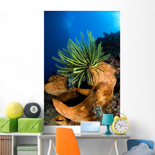 Yellow Crinoid Perched Large Wall Decal