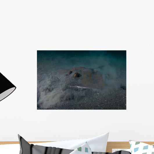 Blue Spotted Stingray Lembeh Wall Decal Design 2