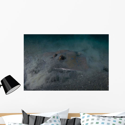 Blue Spotted Stingray Lembeh Wall Decal Design 2