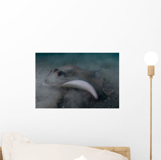 Blue Spotted Stingray Lembeh Wall Decal Design 1