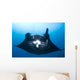 Manta Ray Missing Cephalic Wall Decal