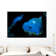 Diver Swims past Boo Wall Decal