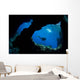Diver Swims past Boo Wall Decal