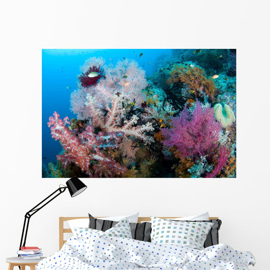 Soft Corals Tropical Reef Wall Decal Design 1
