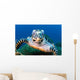 Hawksbill Sea Turtle Portrait Wall Decal Design 3