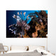 Two Lionfish Hunting Small Wall Decal Design 1
