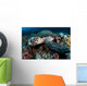 Hawksbill Sea Turtle Portrait Wall Decal Design 2