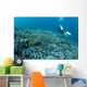 Diver Swims over Shallow Wall Decal