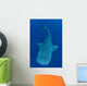 Single Whale Shark Swimming Wall Decal Design 7
