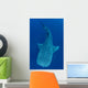 Single Whale Shark Swimming Wall Decal Design 7
