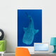 Single Whale Shark Swimming Wall Decal Design 7