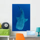 Single Whale Shark Swimming Wall Decal Design 7